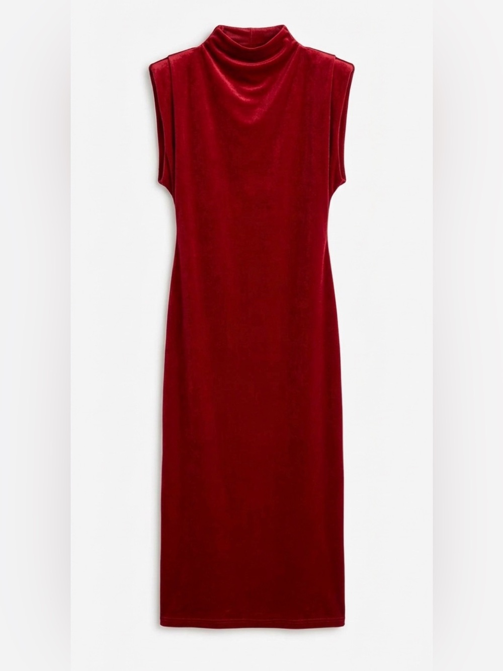 Red Velvet Midi Dress
